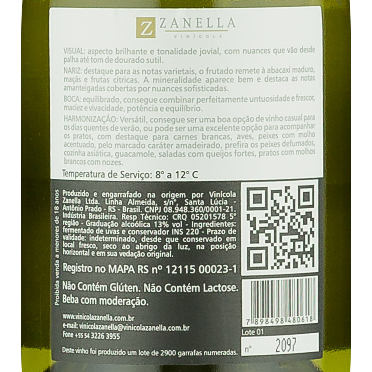 Zanella Chardonnay Vinhos Brancos Vinhos Nacionais